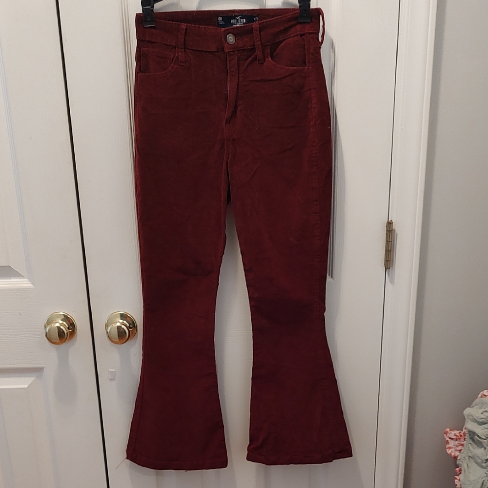 Hollister Burgundy Cordoroy Pants